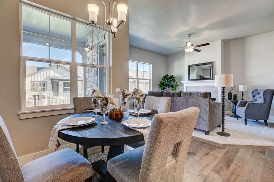 Representative furnished interior of a home built from the The Camden by Landmark Homes in The Lakes at Centerra, Loveland (Image 7). Representative furnished interior of a home built from the The Camden by Landmark Homes in The Lakes at Centerra, Loveland (Image 7).