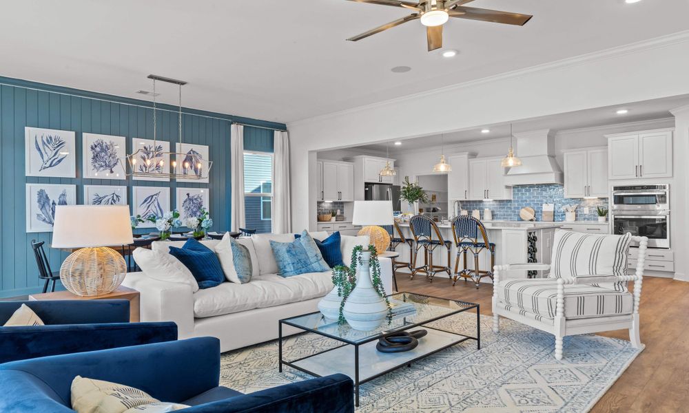 Representative furnished interior of a home built from the The Longboard by Chesapeake Homes in Bridgewater - Shorehaven Village, Little River (Image 29).