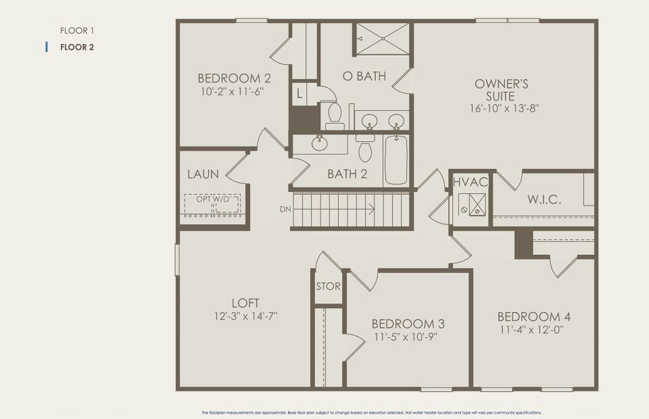 Rosella Floor Plan, Quick Move-In Home, Floor 2