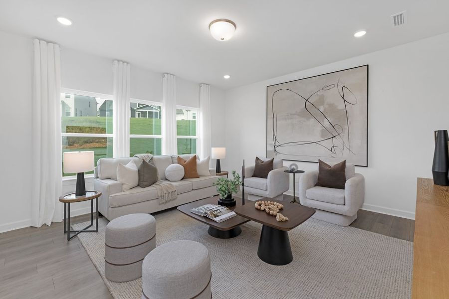 Furnished interior view inside a new home in Copper Ridge at Flowers Plantation, Clayton (Image 13).
