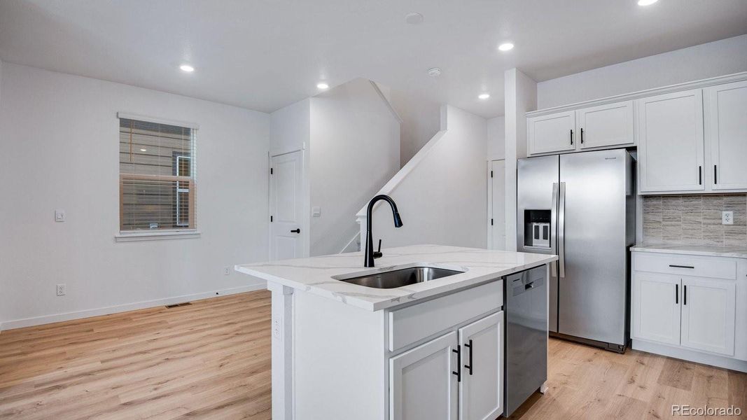 Furnished interior view inside a new home in Horizon Uptown, Aurora (Image 14). Furnished interior view inside a new home in Horizon Uptown, Aurora (Image 14).