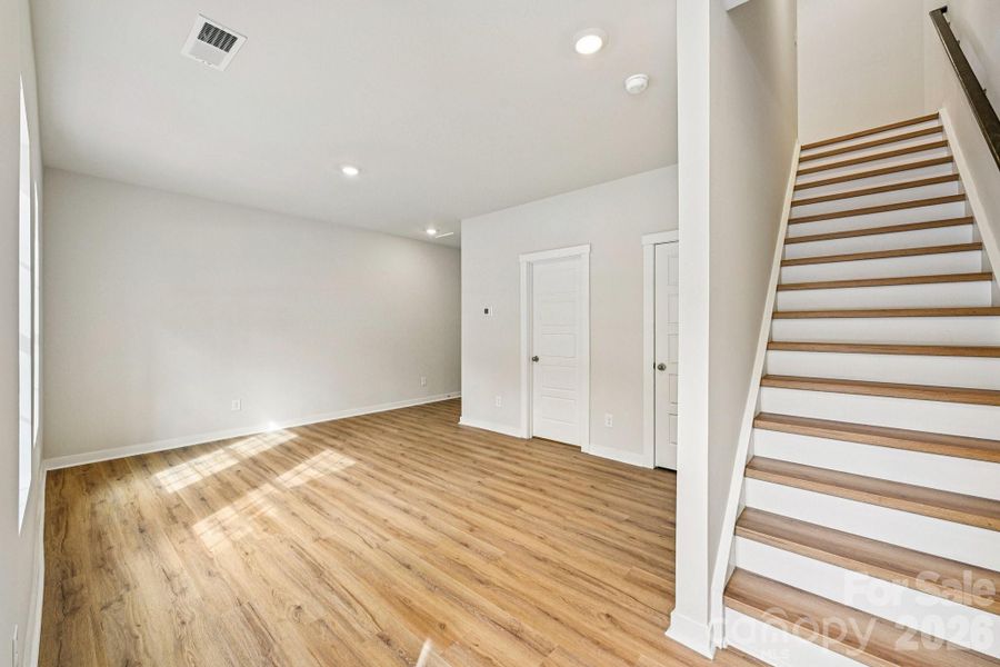 Spacious, unfurnished interior of a new home in Vanguard at Vermillion, Huntersville (Image 8). Spacious, unfurnished interior of a new home in Vanguard at Vermillion, Huntersville (Image 8).