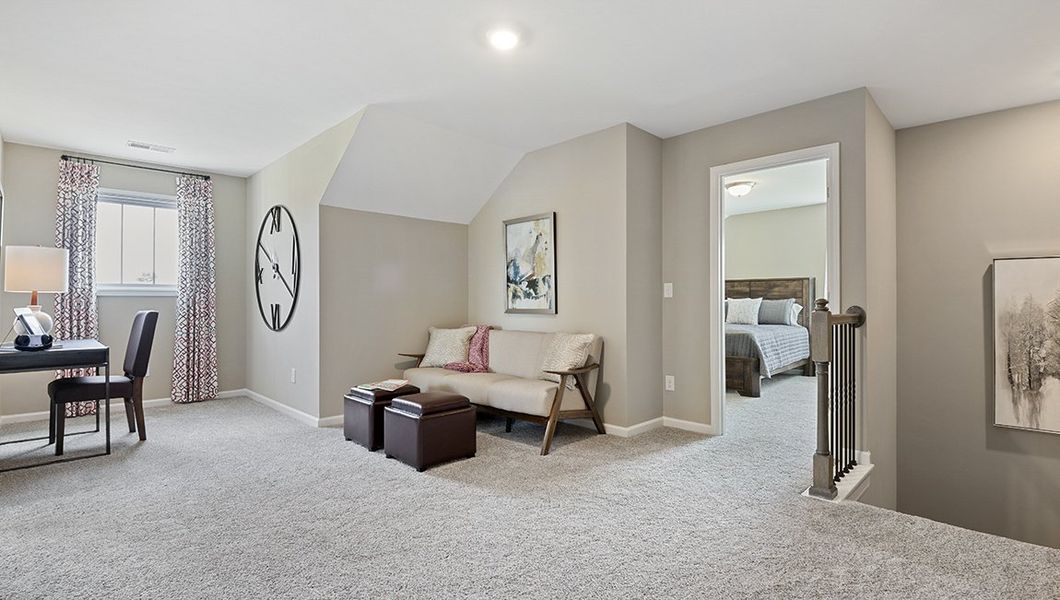 Representative furnished interior of a home built from the Windsor by D.R. Horton in Harrison Valley, Simpsonville (Image 18).
