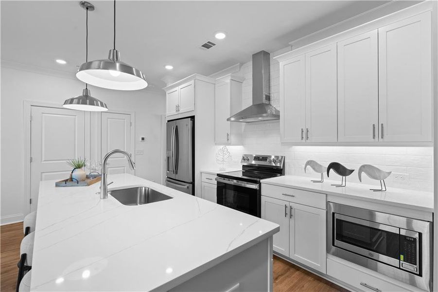Furnished interior view inside a new home in Market Square at Sawnee Village, Cumming (Image 9).