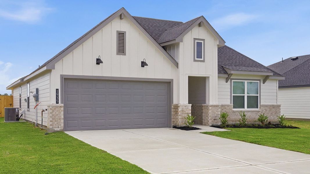 Front exterior of a new home in Highland Village, Nome, TX, highlighting curb appeal (Image 23).