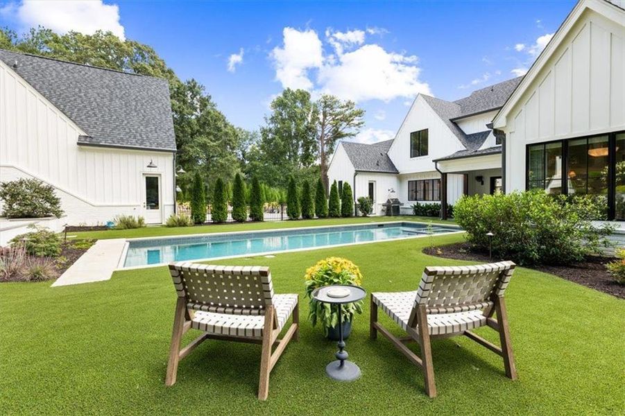 Exterior details and patio area of a home in , Roswell (Image 34).