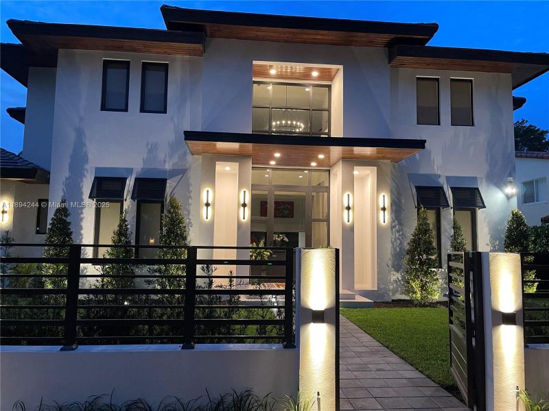 Exterior details and patio area of a home in , Coral Gables (Image 13). Exterior details and patio area of a home in , Coral Gables (Image 13).