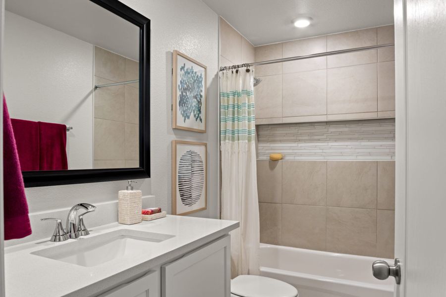 Representative furnished interior of a home built from the Texas Olive by View Homes in Emerald Estates, Horizon City (Image 36). Representative furnished interior of a home built from the Texas Olive by View Homes in Emerald Estates, Horizon City (Image 36).