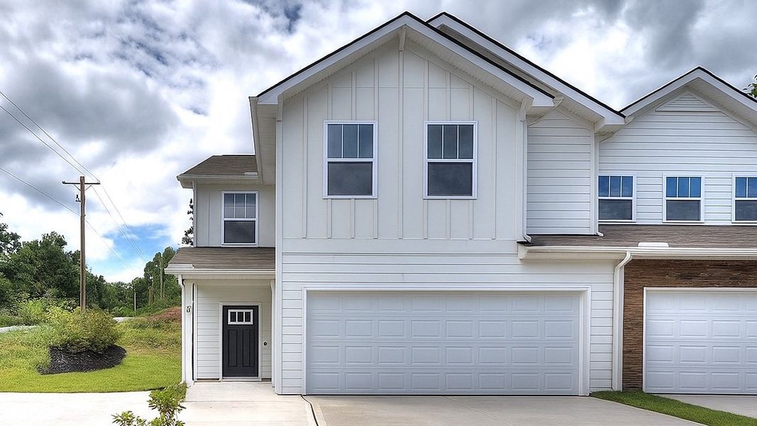 Front exterior of a new home in Pleasant Grove, Weaverville, NC, highlighting curb appeal (Image 1). Front exterior of a new home in Pleasant Grove, Weaverville, NC, highlighting curb appeal (Image 1).