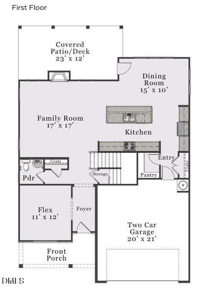 2D floor plan layout of this home in The View, Durham, NC (Image 5).