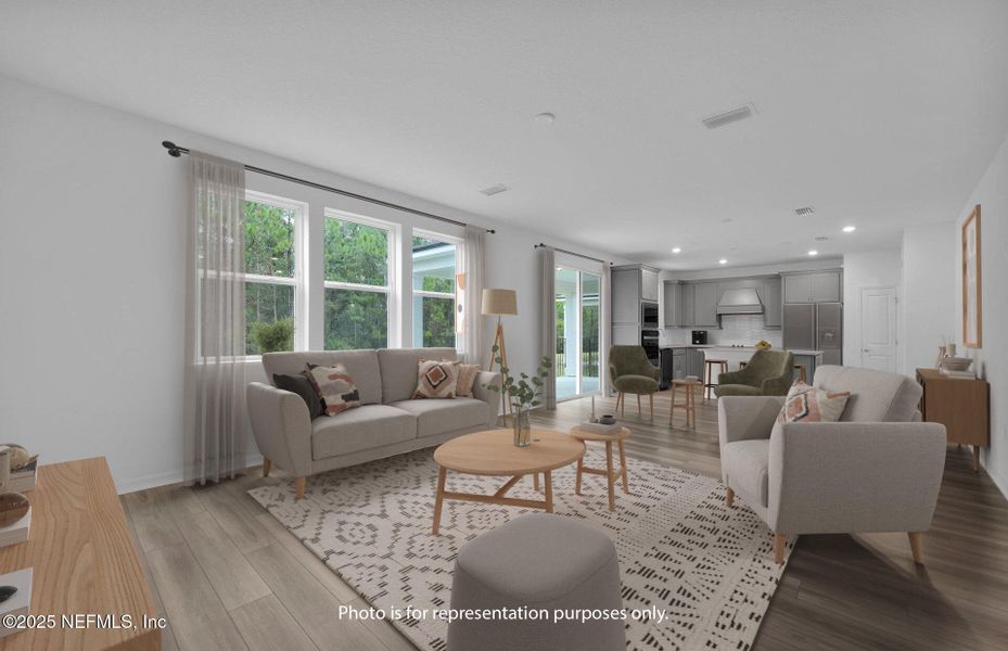 Furnished interior view inside a new home in Hyland Trail, Green Cove Springs (Image 9).