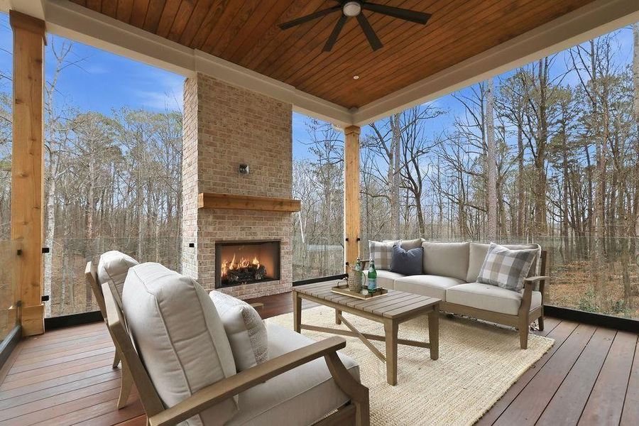 Exterior details and patio area of a home in , Milton (Image 22).