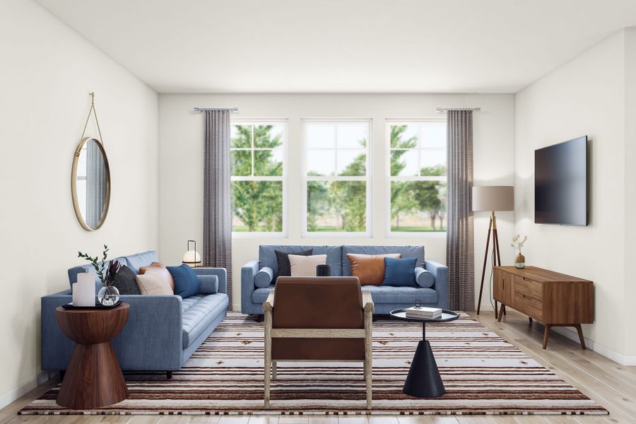 Representative furnished interior of a home built from the 3 by Tri Pointe Homes in Sugar Mill Village, Longmont (Image 36). Representative furnished interior of a home built from the 3 by Tri Pointe Homes in Sugar Mill Village, Longmont (Image 36).
