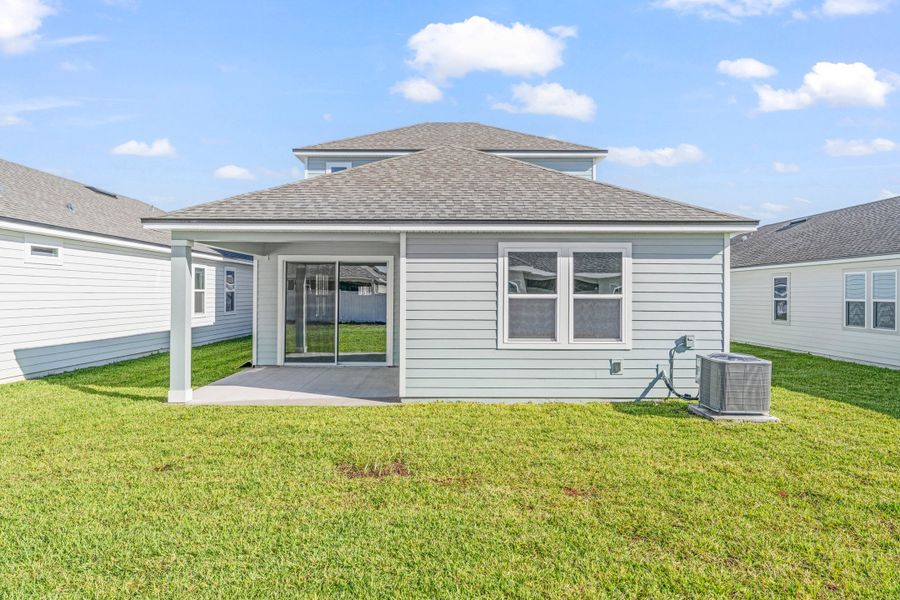 Lot 22 Rear Exterior with Covered Patio at Camden Woods in Kingsland