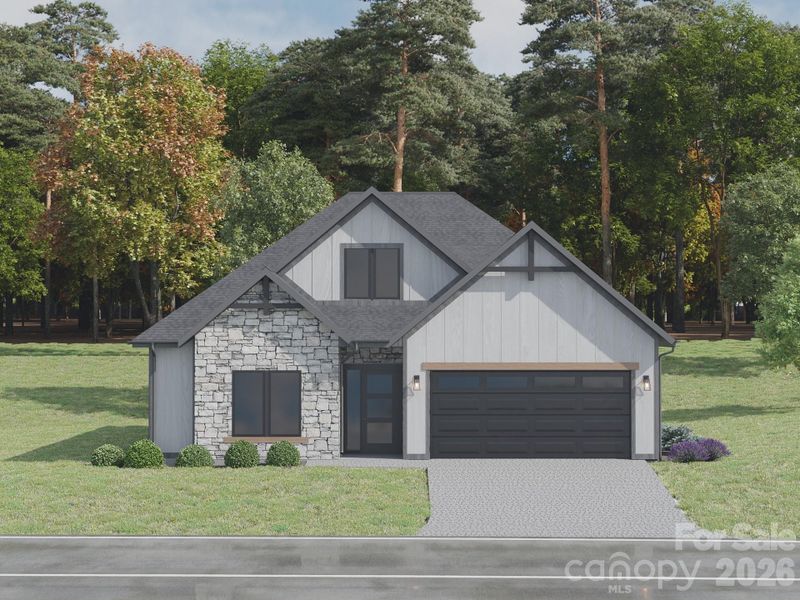 Front exterior of a new home in , Arden, NC, highlighting curb appeal (Image 4).