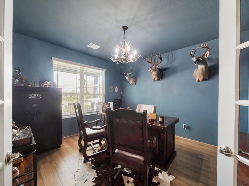 With the added benefit of a closet, this flexible space can easily function as a private office or additional bedroom.