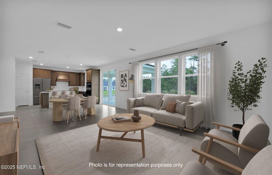 Furnished interior view inside a new home in Hyland Trail, Green Cove Springs (Image 12). Furnished interior view inside a new home in Hyland Trail, Green Cove Springs (Image 12).