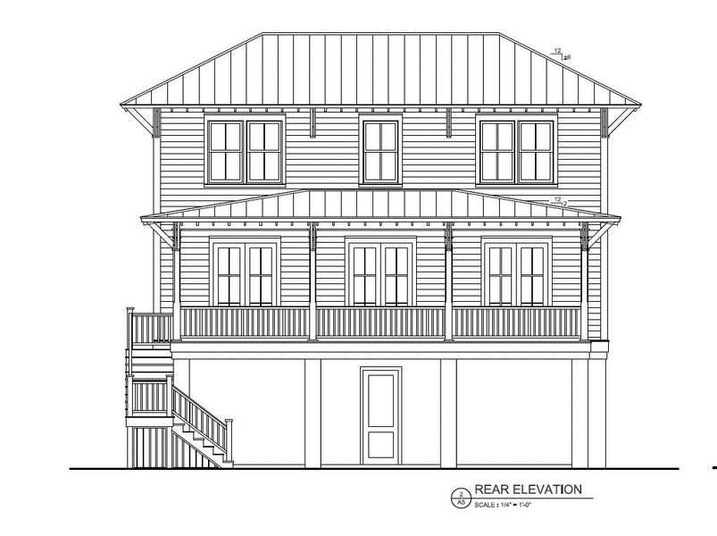 Exterior rendering of this home design in , Johns Island, SC (Image 40).