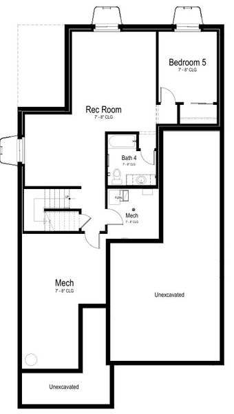 2D floor plan layout for the Concordia by View Homes in Country Club Reserve – Fort Collins, Fort Collins, CO (Image 5).