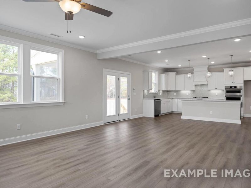 Representative unfurnished interior of a home built from the The Hickory II A by Davidson Homes LLC in Wellers Knoll, Lillington (Image 21).