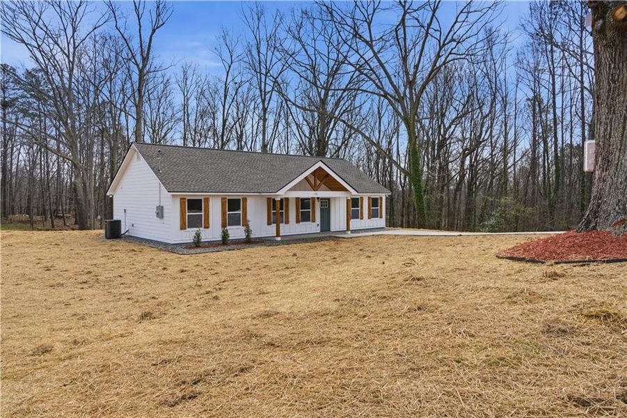 Exterior details and patio area of a home in , Hiram (Image 15).