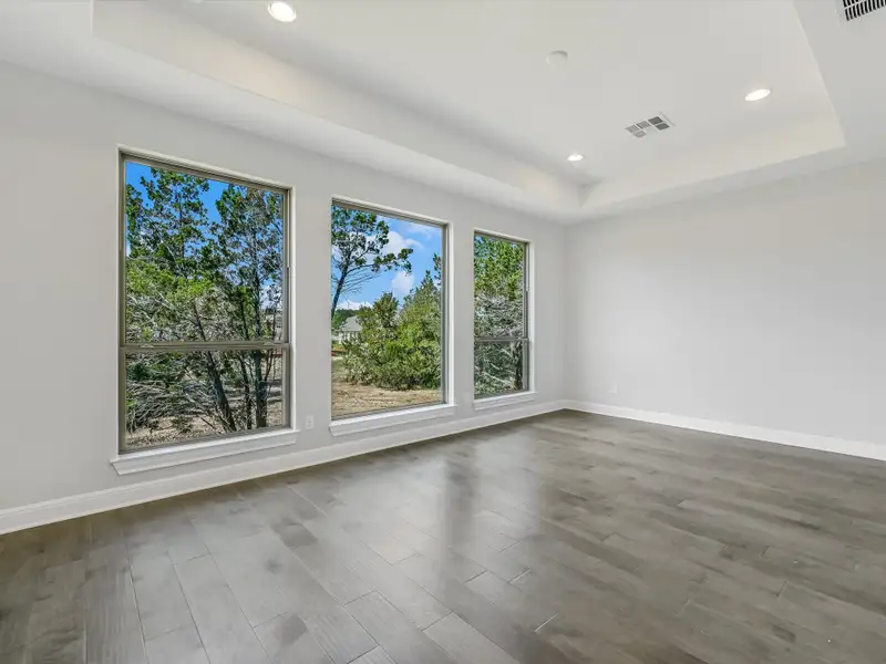Representative unfurnished interior of a home built from the Santa Monica by Giddens Homes in Clearwater Ranch, Liberty Hill (Image 35). Representative unfurnished interior of a home built from the Santa Monica by Giddens Homes in Clearwater Ranch, Liberty Hill (Image 35).