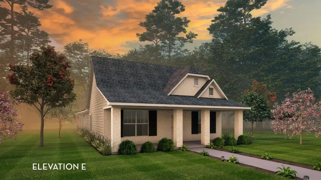 Front exterior of a new home in Sanctuary, Salado, TX, highlighting curb appeal (Image 1). Front exterior of a new home in Sanctuary, Salado, TX, highlighting curb appeal (Image 1).