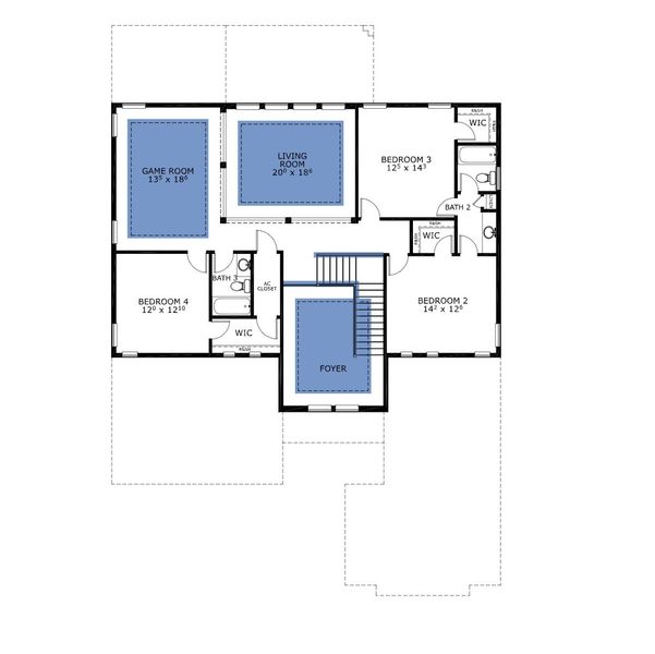 2D floor plan layout for the Brooklyn - Elite Series | 65' Wide Lots by ICI Homes in Oakmont, Gainesville, FL (Image 4).