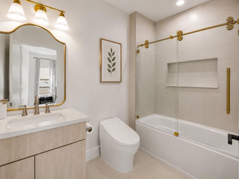 Furnished interior view inside a new home in , Houston (Image 9).