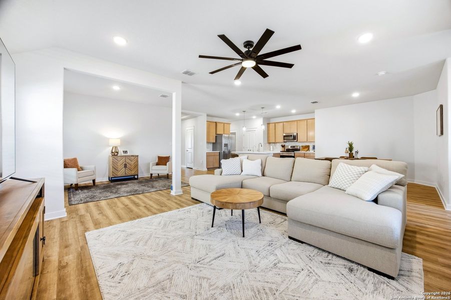 Furnished interior view inside a new home in , New Braunfels (Image 19).