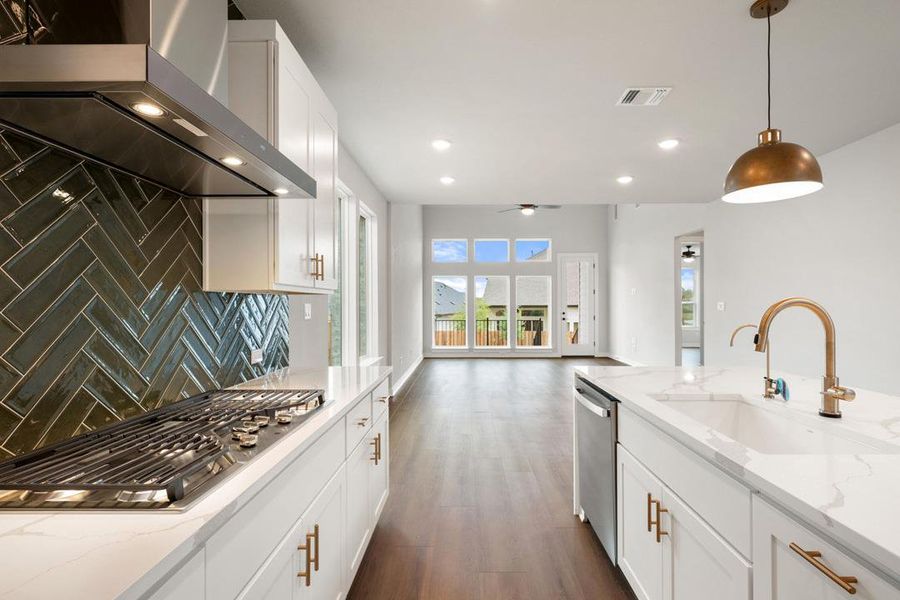Furnished interior view inside a new home in Heritage, Dripping Springs (Image 10).
