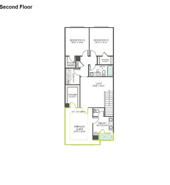 2D floor plan layout of this home in Mews at Holding Village, Wake Forest, NC (Image 2). 2D floor plan layout of this home in Mews at Holding Village, Wake Forest, NC (Image 2).