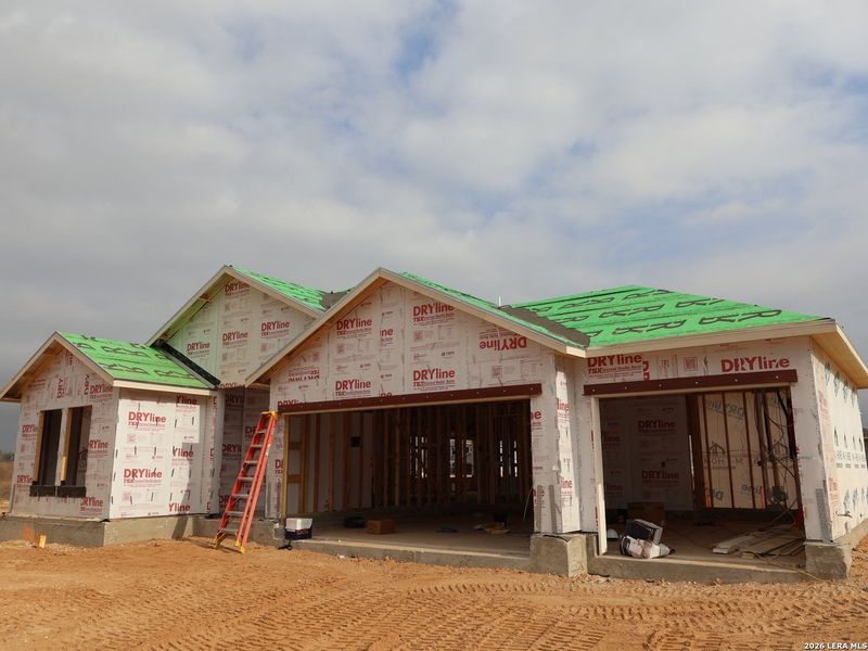 In-progress construction of a new home in Hickory Ridge, Elmendorf, TX (Image 29). In-progress construction of a new home in Hickory Ridge, Elmendorf, TX (Image 29).