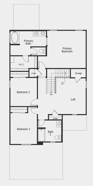 2D floor plan layout for the Plan 2269 by KB Home in Skyline Village Prelude, San Tan Valley, AZ (Image 7).