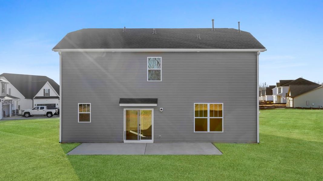 Exterior details and patio area of a home in Edgewood Estates, Greenville (Image 4).