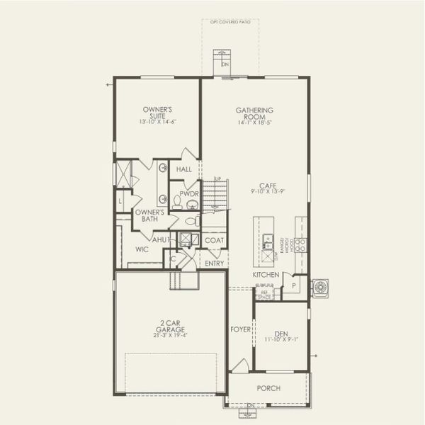 2D floor plan layout for the Firwood by Pulte Homes in Cordovan, Firestone, CO (Image 3).