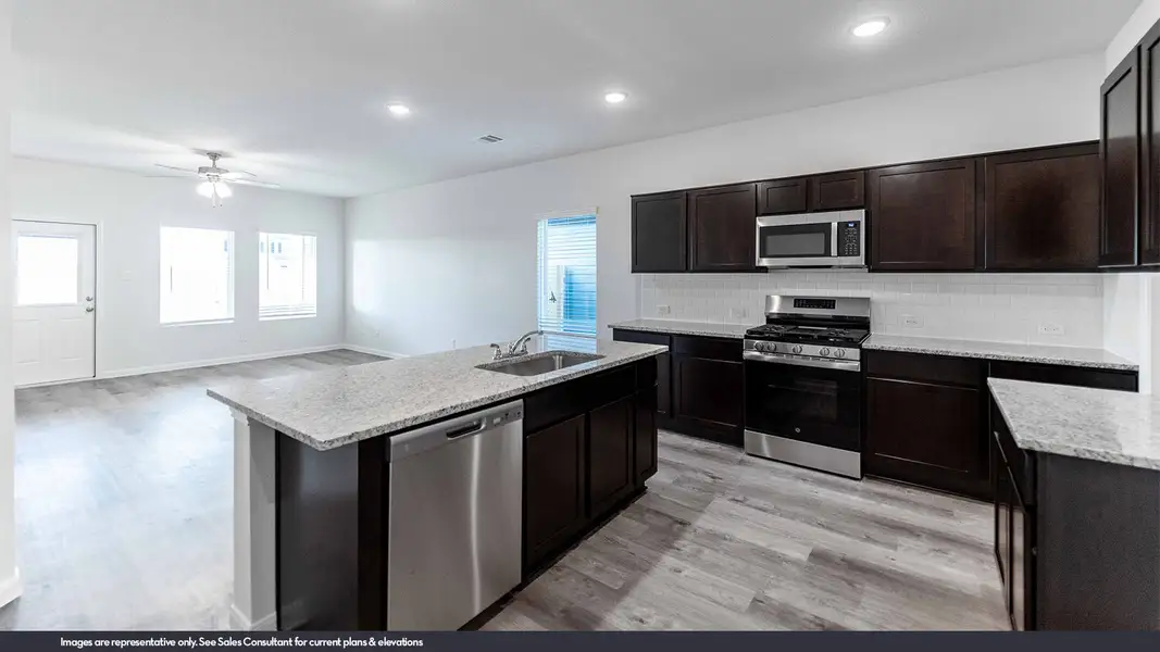Representative furnished interior of a home built from the Maple by CastleRock Communities in Chasin Heights, Converse (Image 5).