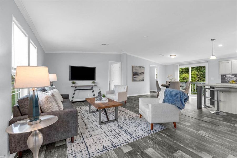 Furnished interior view inside a new home in , Orlando (Image 16).