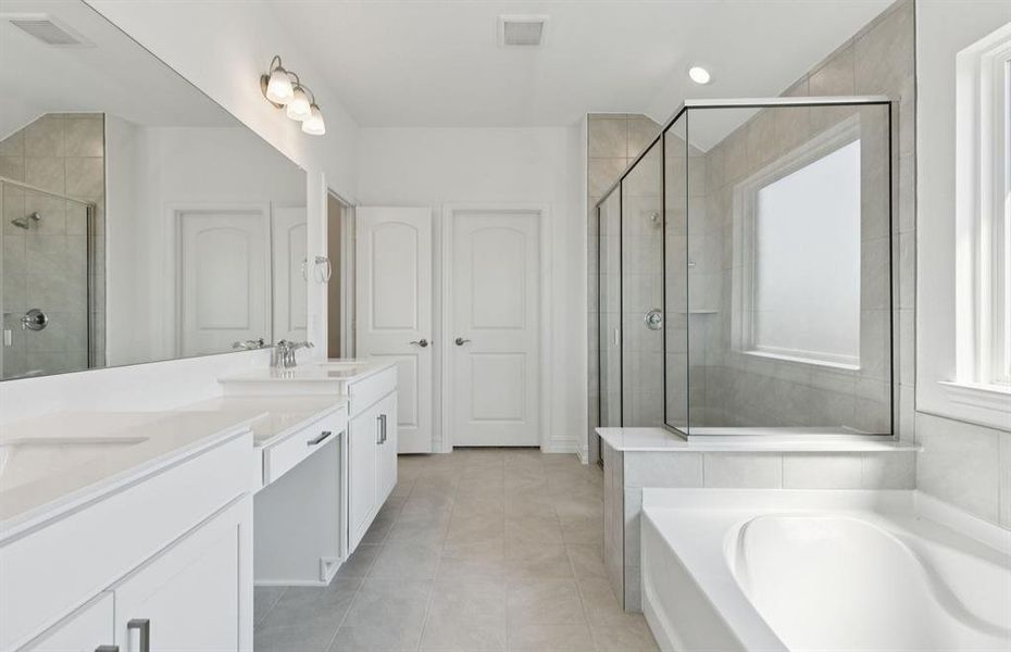 Owner's private bath with double vanity Owner's private bath with double vanity