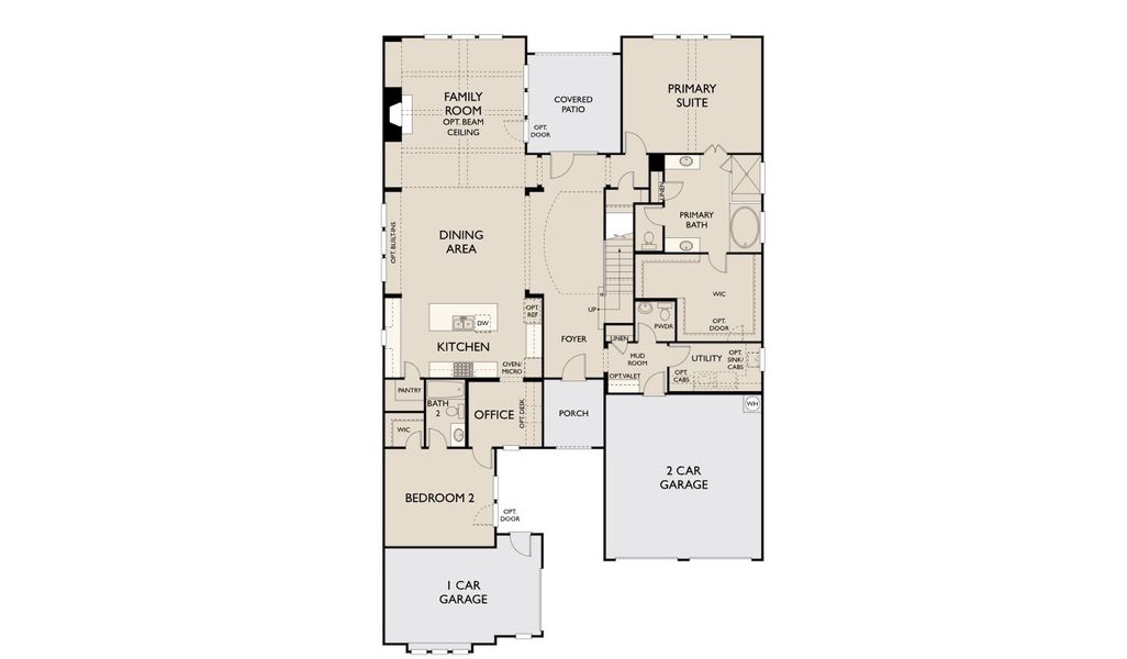 2D floor plan layout for the Hasley by Ashton Woods in The Trails at Carmel, Pflugerville, TX (Image 4).