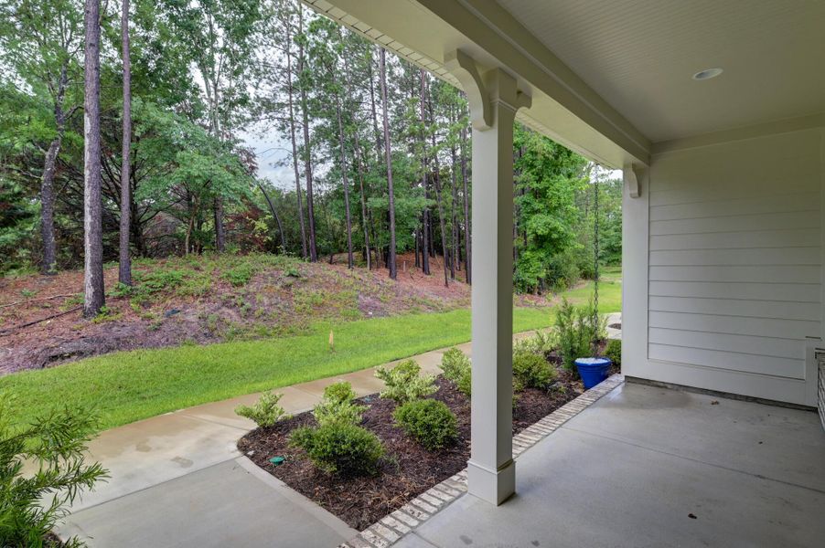 Exterior details and patio area of a home in Lake Carolina Townhomes, Columbia (Image 3).