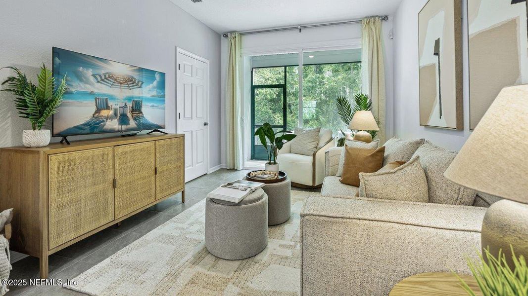 Furnished interior view inside a new home in Cordera Townhomes, St. Augustine (Image 5).