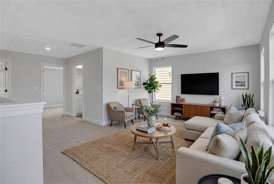 Furnished interior view inside a new home in Twin Lakes, Hoschton (Image 15).