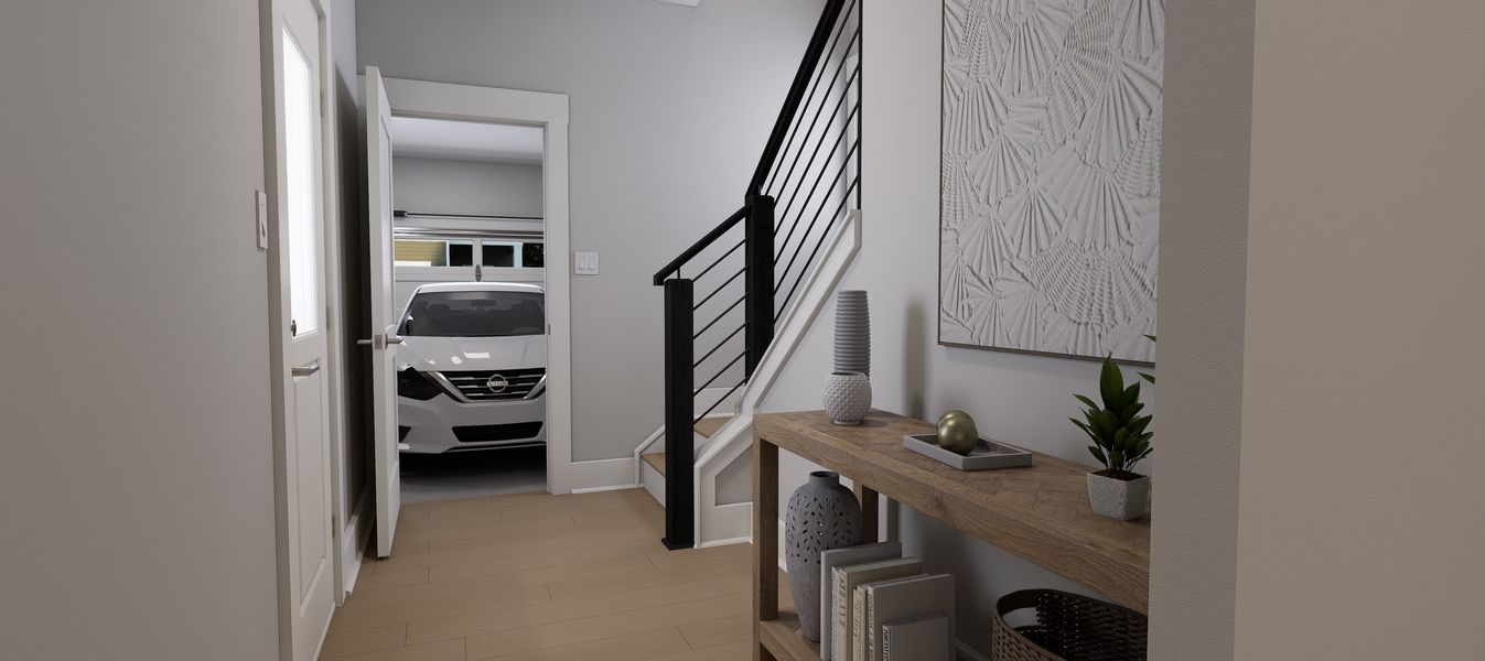 Representative furnished interior of a home built from the Willow by Baker Residential in Atwater Station - Village Collection, Fuquay Varina (Image 31).