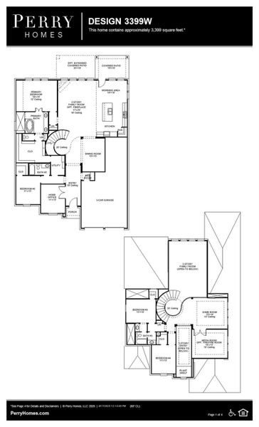 2D floor plan layout of this home in Legacy Prairie at Katy Court, Katy, TX (Image 4).