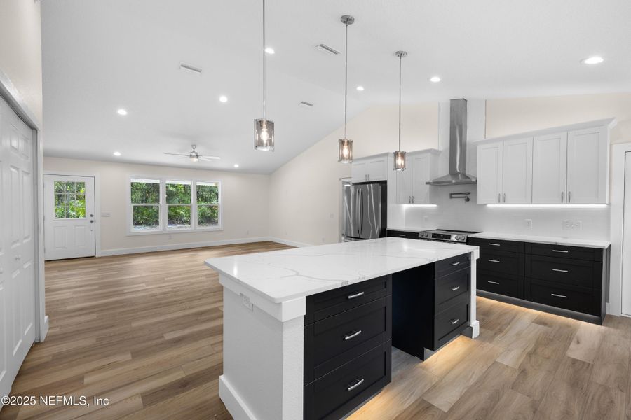 Furnished interior view inside a new home in , Crescent City (Image 6).