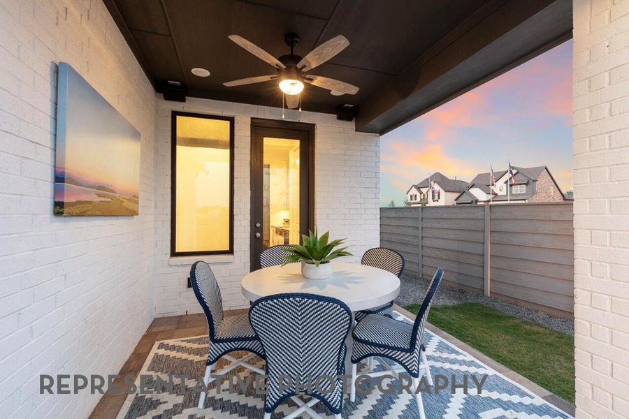 Exterior details and patio area of a home in Pomona, Manvel (Image 3).