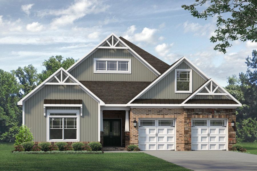 Representative exterior photo of a completed home built from the Somerset by Keystone Homes NC in Weybridge, Burlington, NC (Image 2). Representative exterior photo of a completed home built from the Somerset by Keystone Homes NC in Weybridge, Burlington, NC (Image 2).