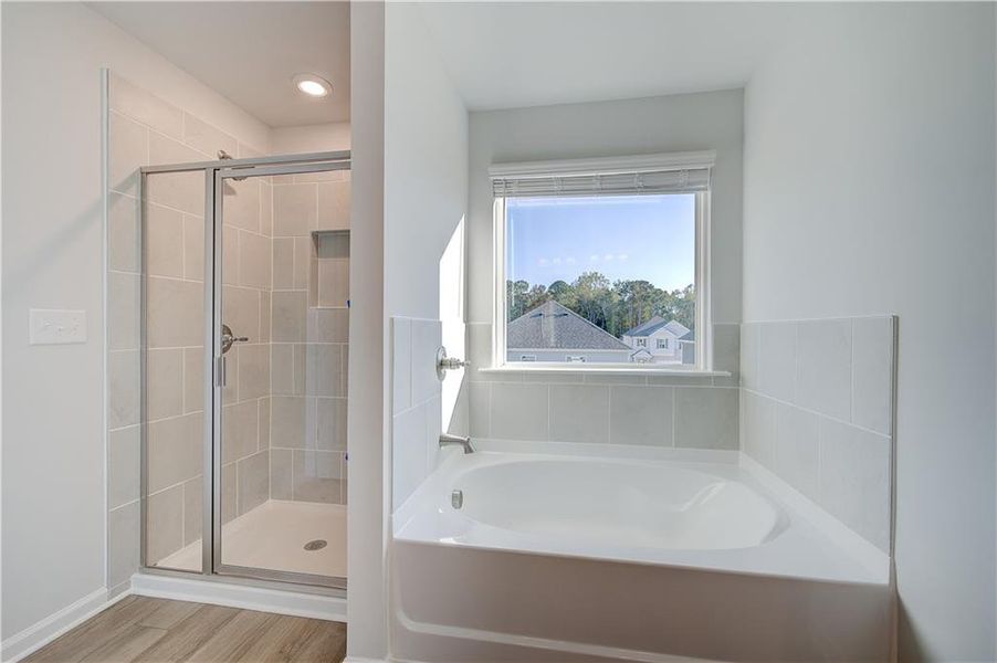 Furnished interior view inside a new home in Enclave at Evergreen, Fairburn (Image 4).