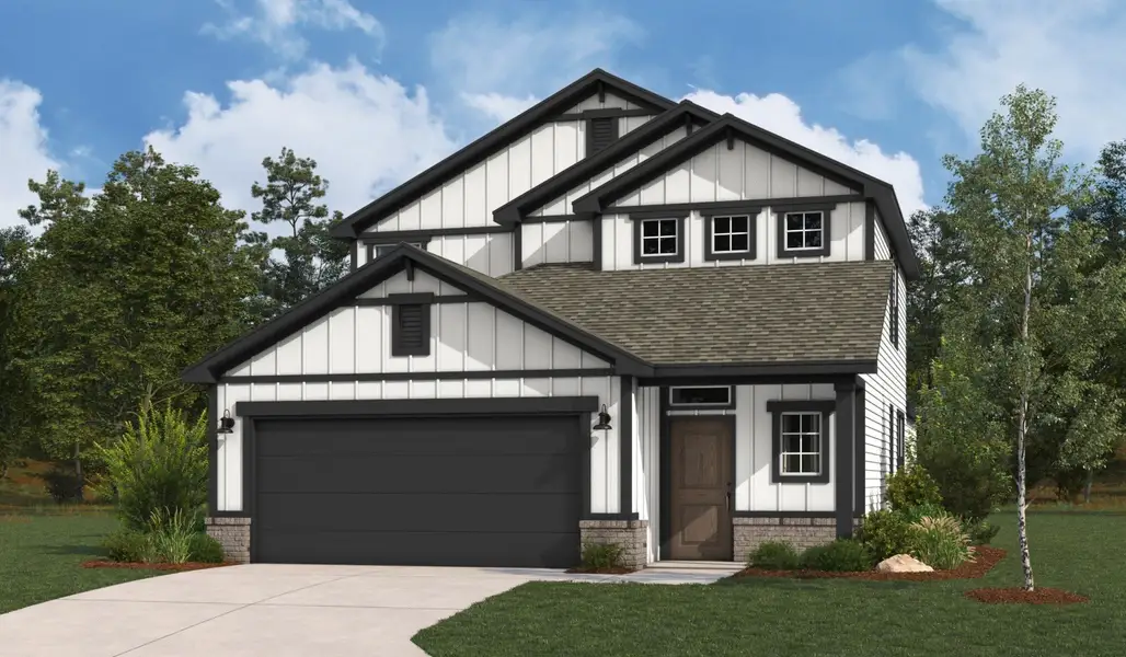 Representative exterior photo of a completed home built from the Hondo by Hakes Brothers in Highland Ridge, New Braunfels, TX (Image 28).